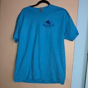Gildan Blue Tee with Palm Graphic